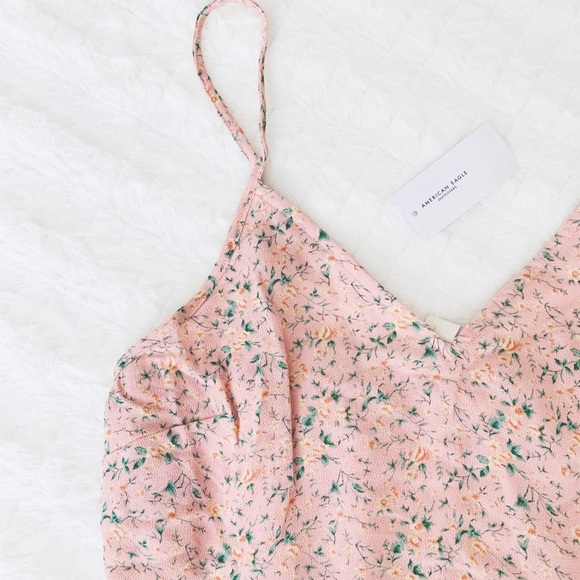 AE // NWT blush floral peplum cami - Picture 3 of 10
